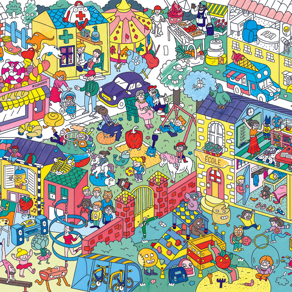 Omy stor affisch för färgläggning, 70 x 100 cm – Kids life