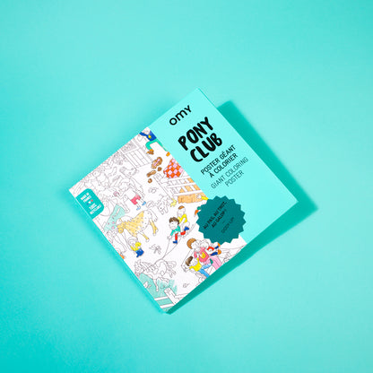 Omy stort färgläggningsplakat, 70 x 100 cm - Pony club