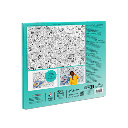 Omy stor affisch för färgläggning, 70 x 100 cm - Surf &amp; skate