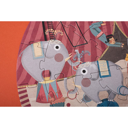 Londji pusselspel, runt, Circus round - 36 bitar