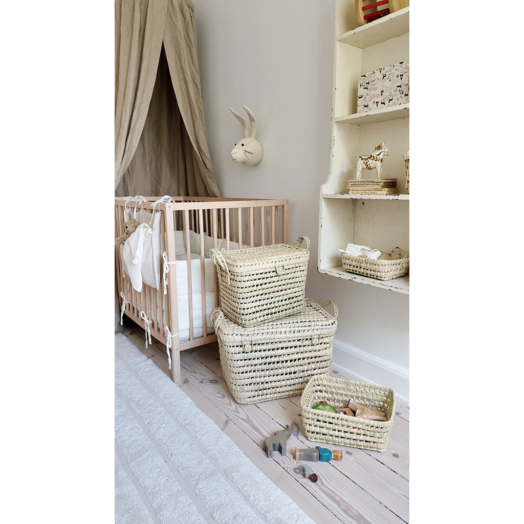 Lubilu Trunk, kurvkoffert av palmblad - 50 x 32 x 32 cm