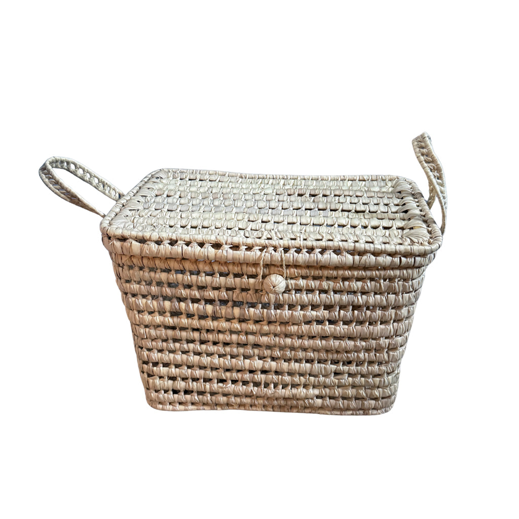 Lubilu Trunk, kurvkoffert av palmblad - 45 x 35 x 30 cm