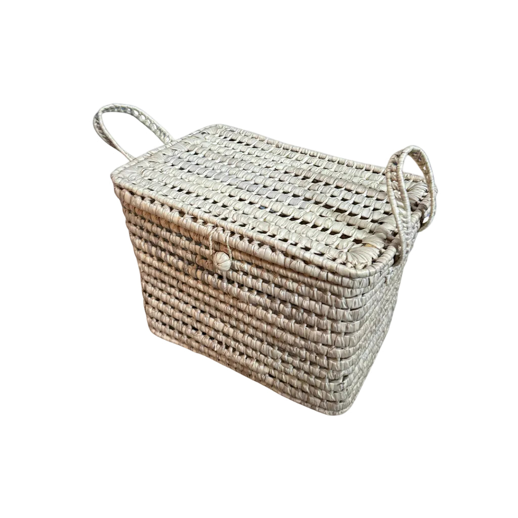 Lubilu Trunk, kurvekuffert af palmeblade - 45 x 35 x 30 cm