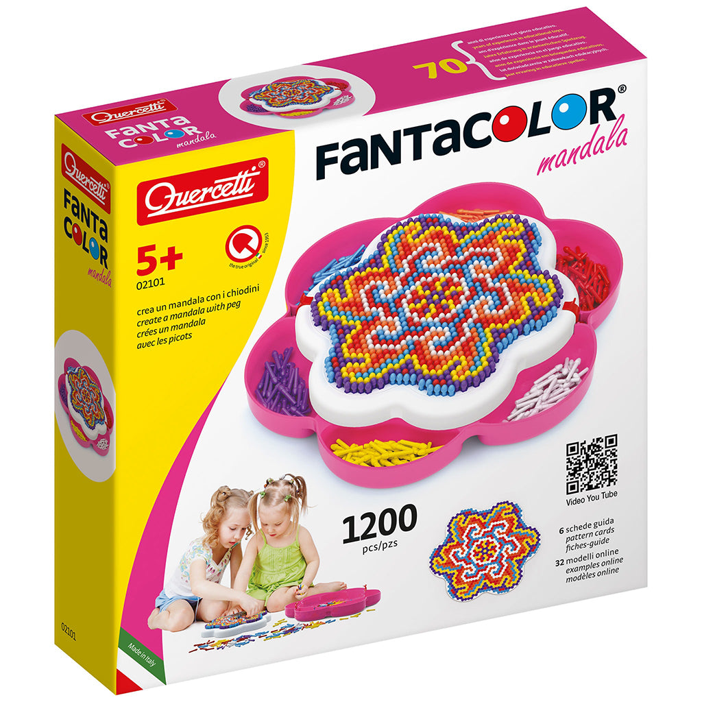 Quercetti FantaColor Mandala stiftmosaik Daisy - 1200 delar