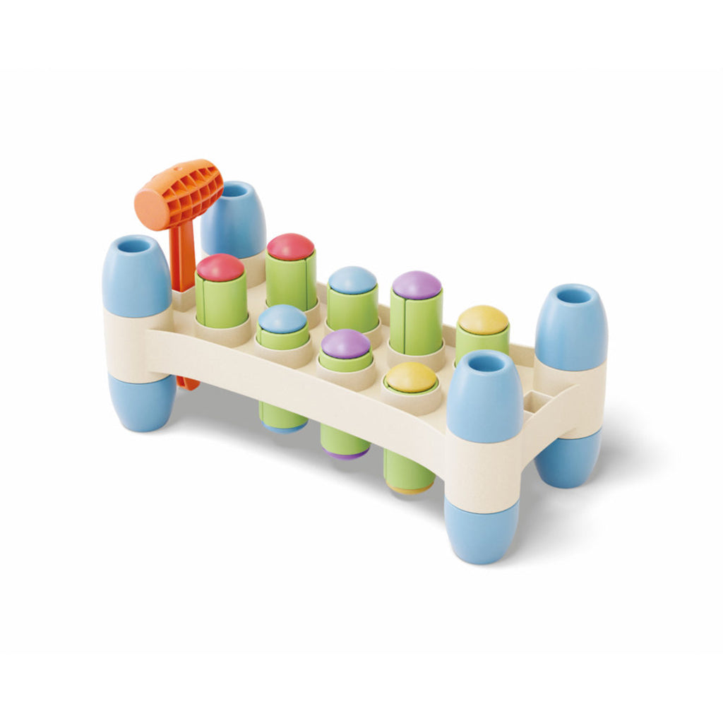 Quercetti PlayEco+ hammerspel, Hammer Peggy - Från 18 månader