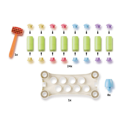 Quercetti PlayEco+ hammerspel, Hammer Peggy - Från 18 månader