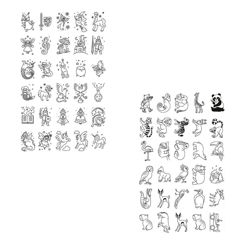 KidyDraw mini refill-kort med ritmallar, Once upon a time