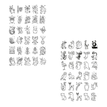 KidyDraw mini refill-kort med ritmallar, Once upon a time