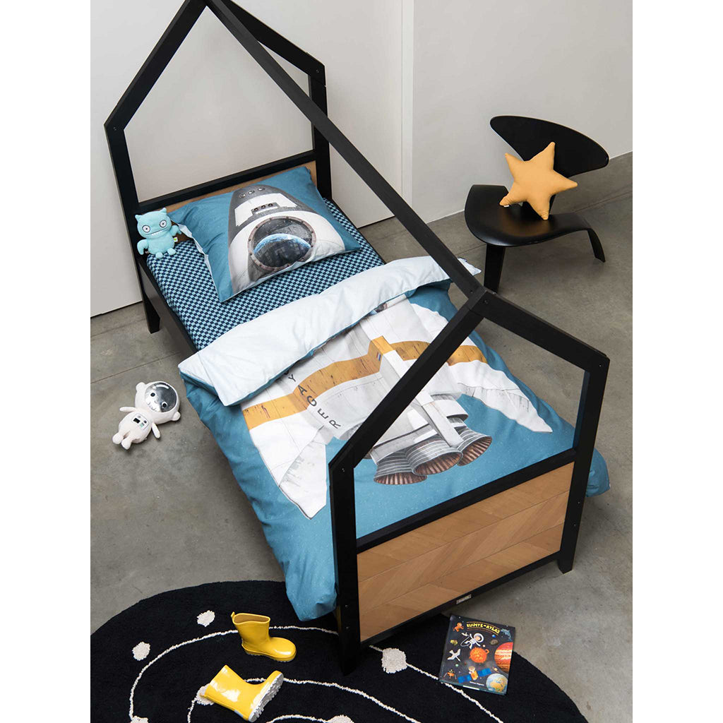 Snurk ekologiskt sängkläder för vuxna - Rocket smokey blue