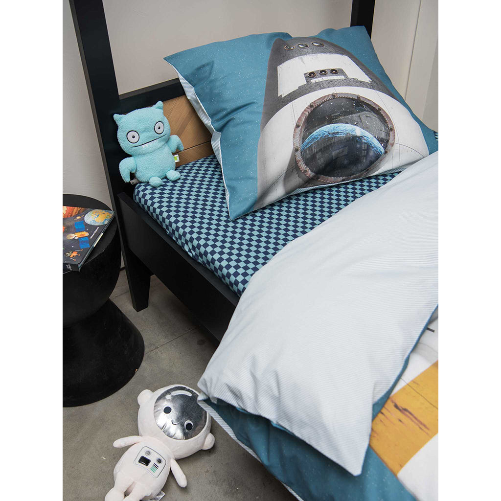 Snurk ekologiskt sängkläder för vuxna - Rocket smokey blue