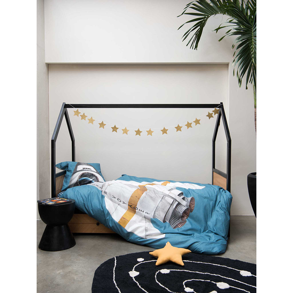 Snurk ekologiskt sängkläder för vuxna - Rocket smokey blue