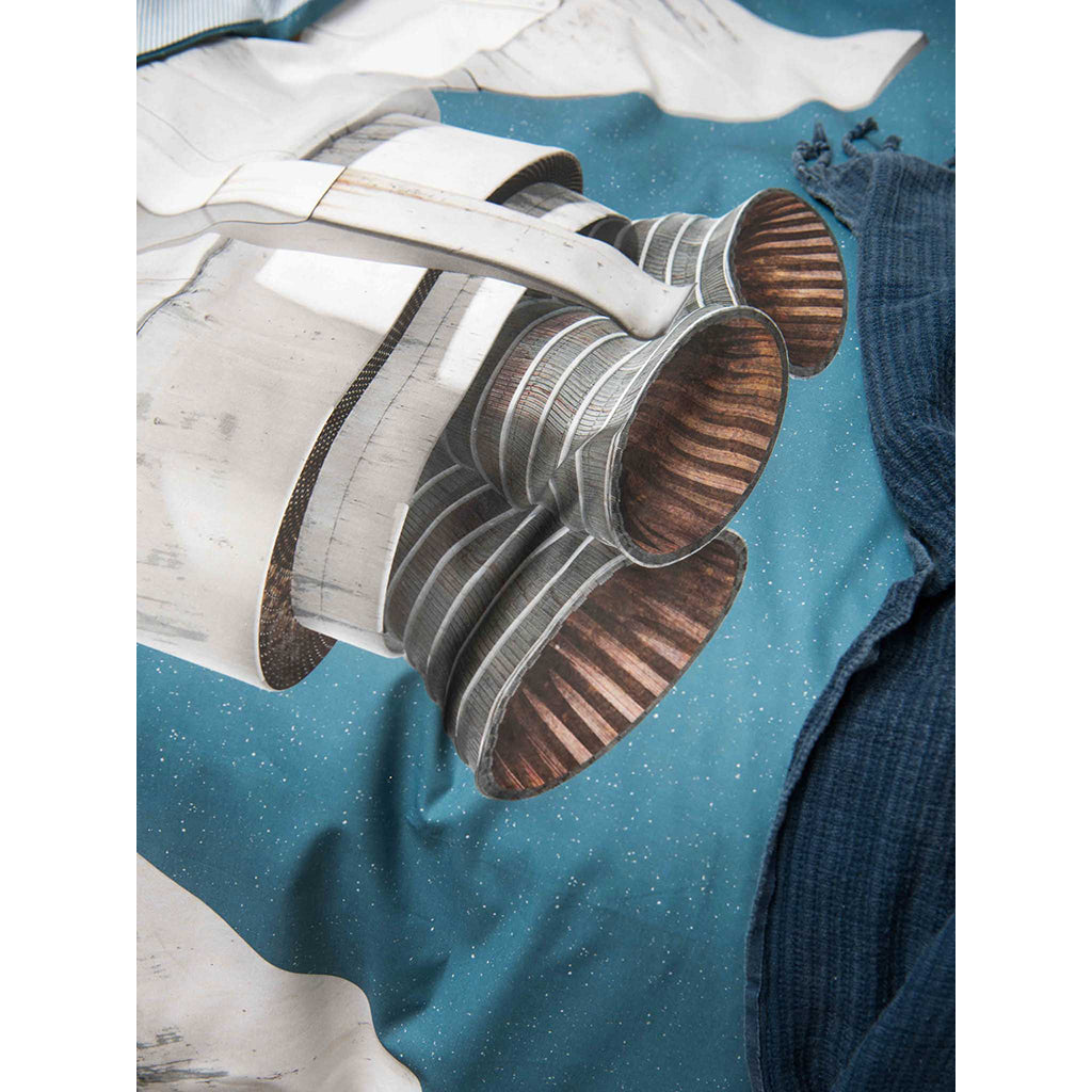 Snurk ekologiskt sängkläder för vuxna - Rocket smokey blue