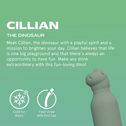 Asobu Bestie Animal termo drikkedunk, 460 ml – Dinosaur