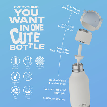 Asobu Bestie Animal termo dricksflaska, 460 ml - Får