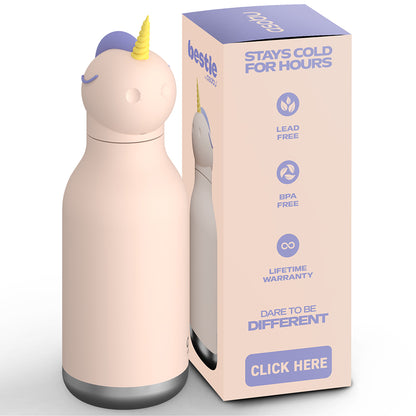 Asobu Bestie Animal termo dricksflaska, 460 ml - Enhörning