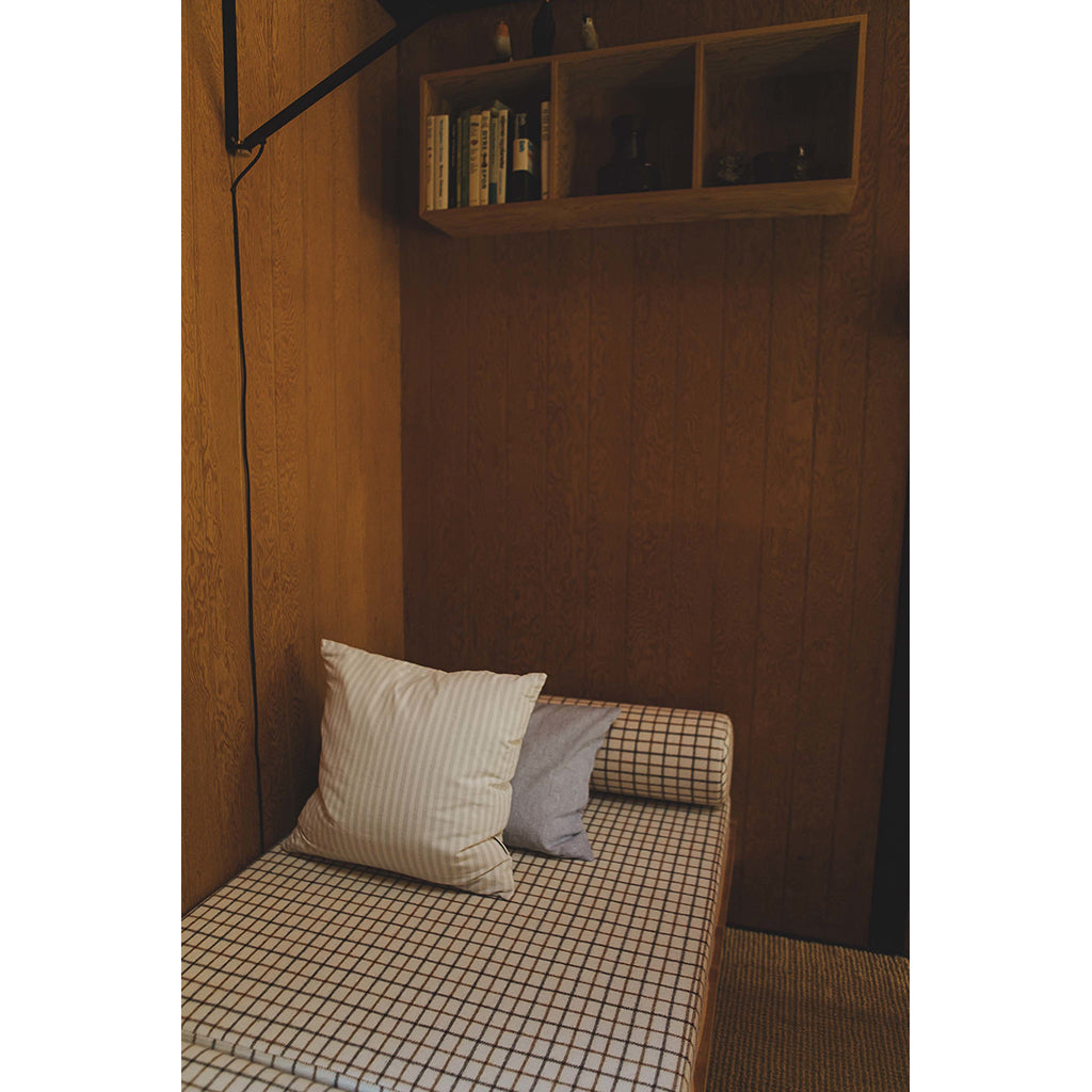 Studio Feder Sienna kudde, 50 x 50 cm - Soft mint stripe