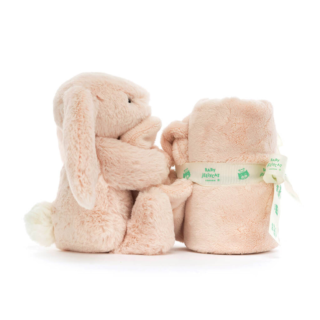 Baby Jellycat gosedjur, Bashful snuttefilt - Blush kanin