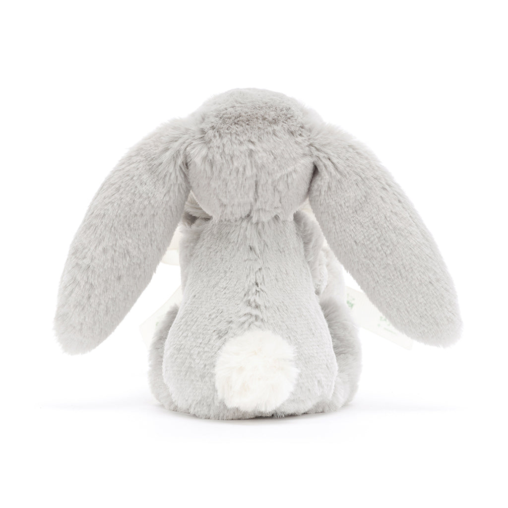 Baby Jellycat gosedjur, Bashful snuttefilt - Silver kanin