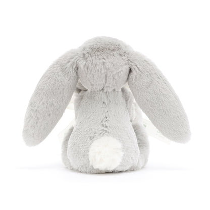Baby Jellycat gosedjur, Bashful snuttefilt - Silver kanin