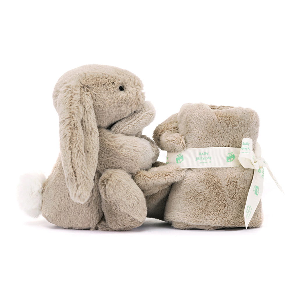 Baby Jellycat gosedjur, Bashful snuttefilt - Beige kanin