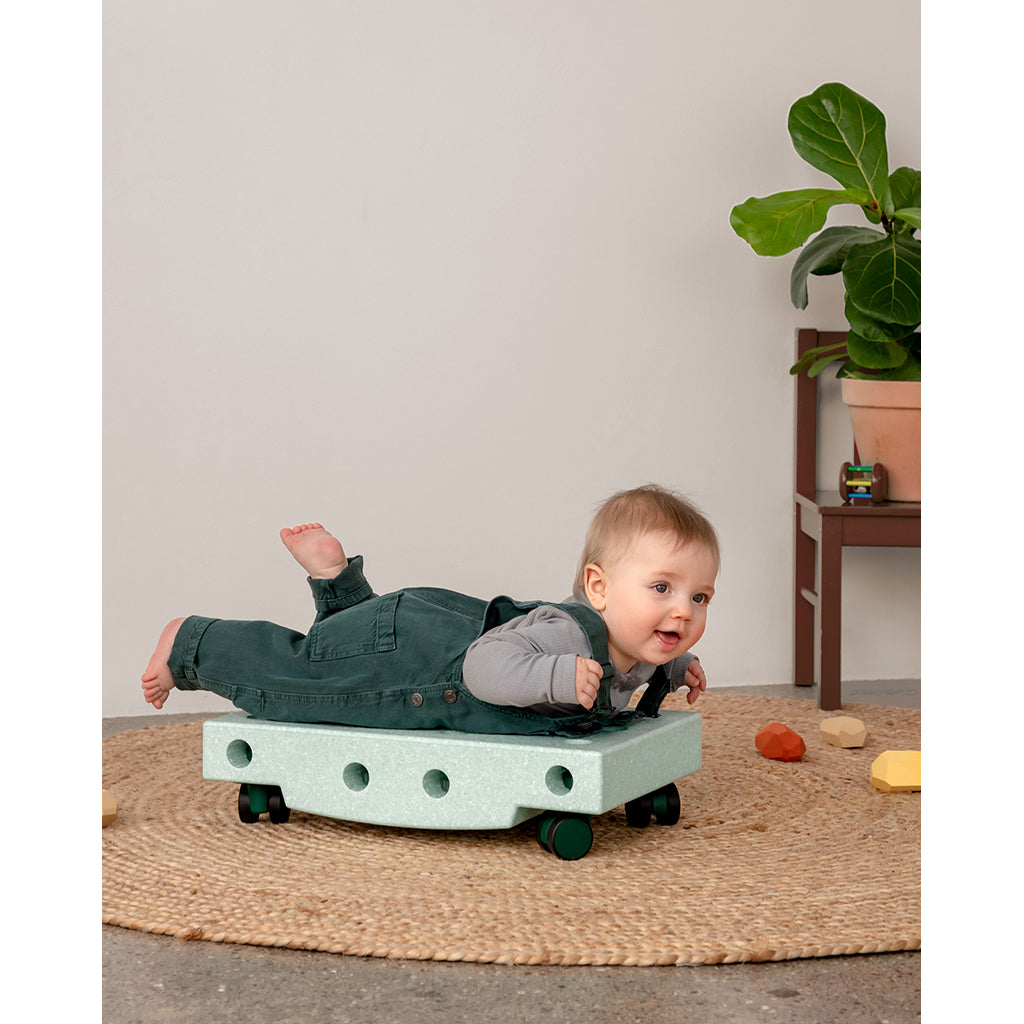 Modu Rullbräda, aktivitetsleksak i skum, 5 delar - Ocean mint/forest green