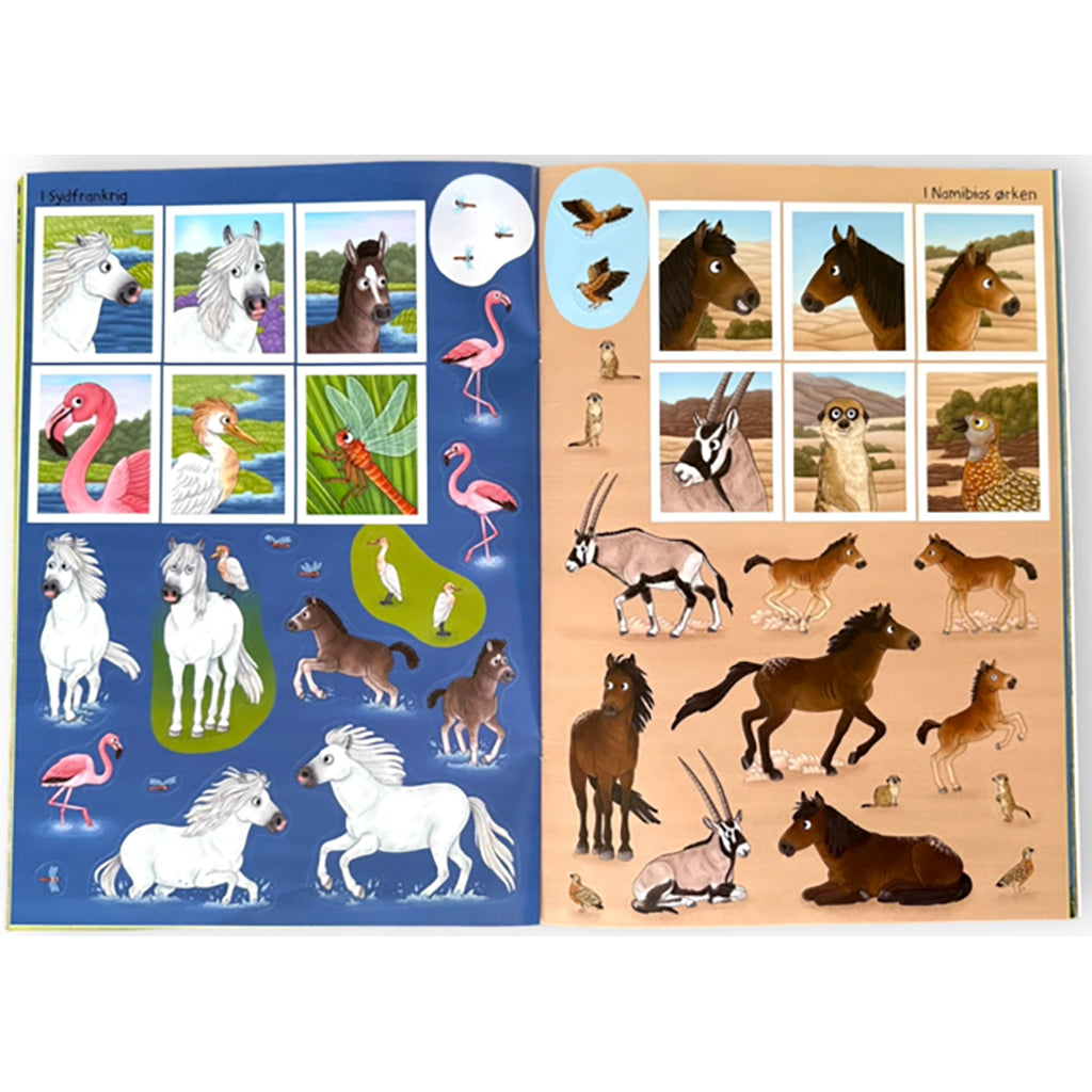 Förlaget Bolden, Naturens värld – med klistermärken – Hästar och ponnyer och andra djur