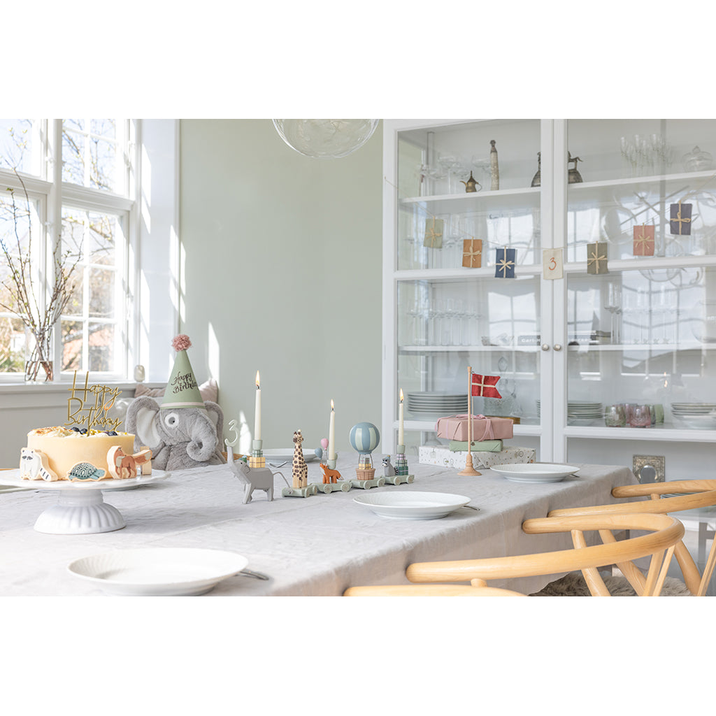 Sebra födelsedagsranka, presenter, siffror 0-9, ekologisk bomull