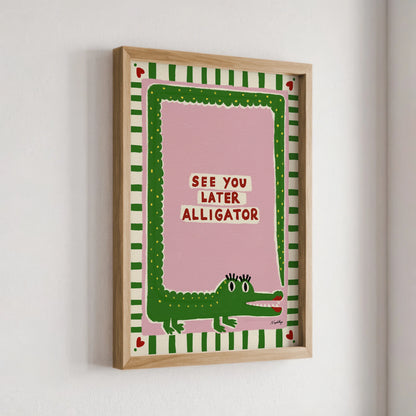 Nephthys Illustrerad affisch, See you Later Alligator - A4