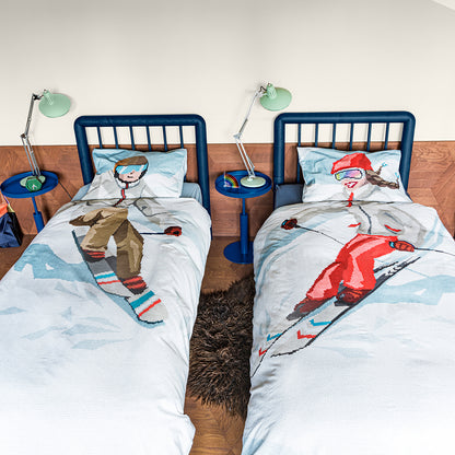 Snurk vuxensängkläder, ekologisk - Ski girl