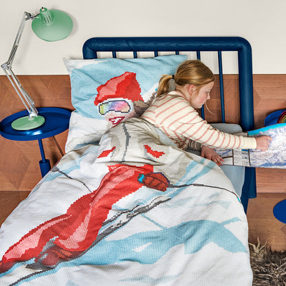 Snurk vuxensängkläder, ekologisk - Ski girl