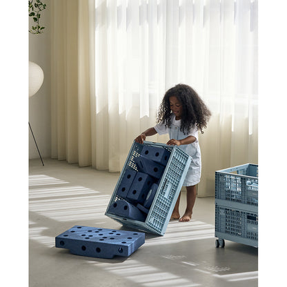 Modu Förvaringslåda, Extra stor vikbar/stapelbar låda - Sky blue