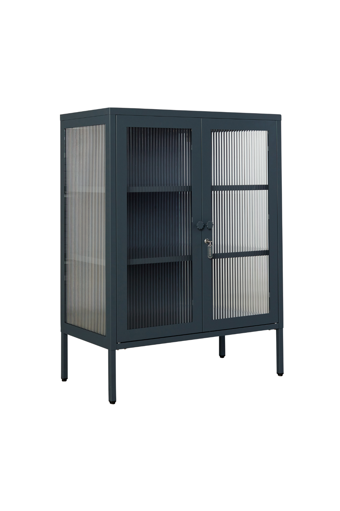 Mustard made, The Mixer skåp med glasdörrar i färgen slate