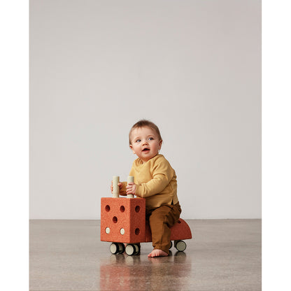 Modu Tiny Ride, aktivitetsleksak i skum, 10 delar - Burnt Orange / Dusty Green