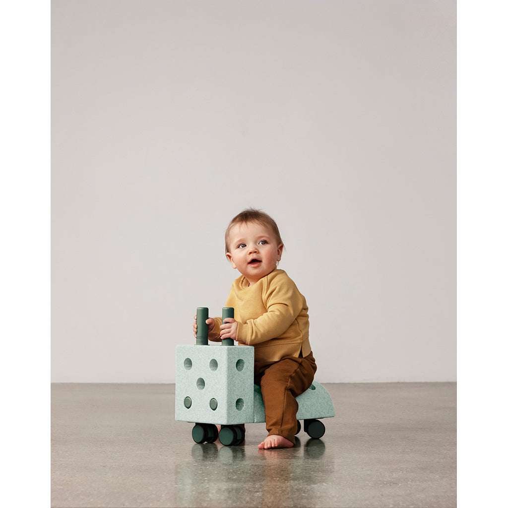 Modu Tiny Ride, aktivitetsleksak i skum, 10 delar - Ocean mint/forest green