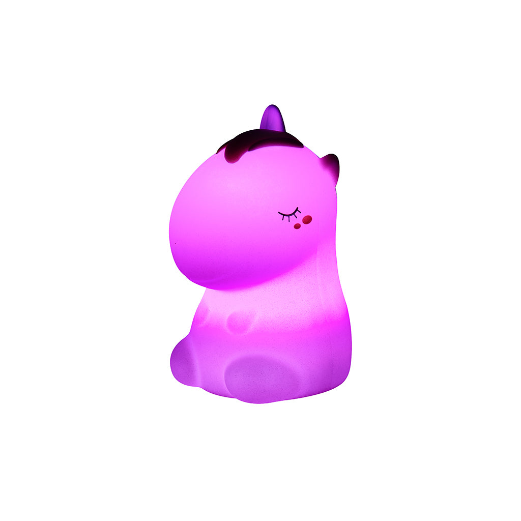 Little L. LED nattlampa med fjärrkontroll och flera ljusinställningar - Cosmo unicorn pink glitter