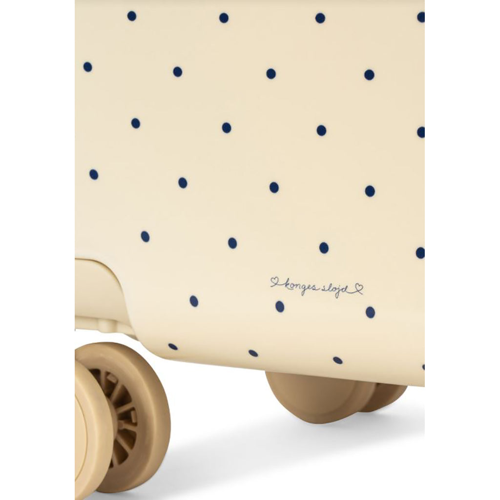 Konges Sløjd resväska, Trolley - Navy Dots