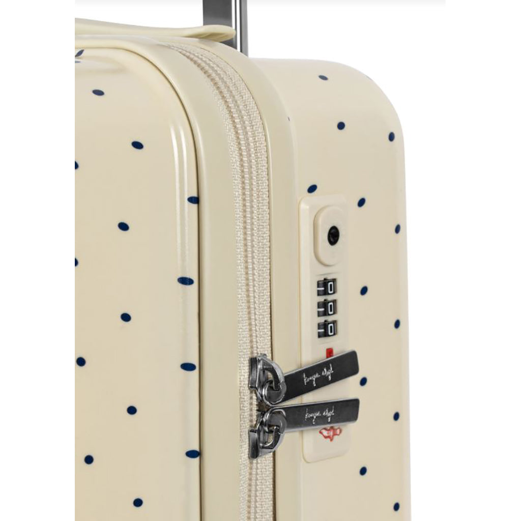 Konges Sløjd resväska, Trolley - Navy Dots