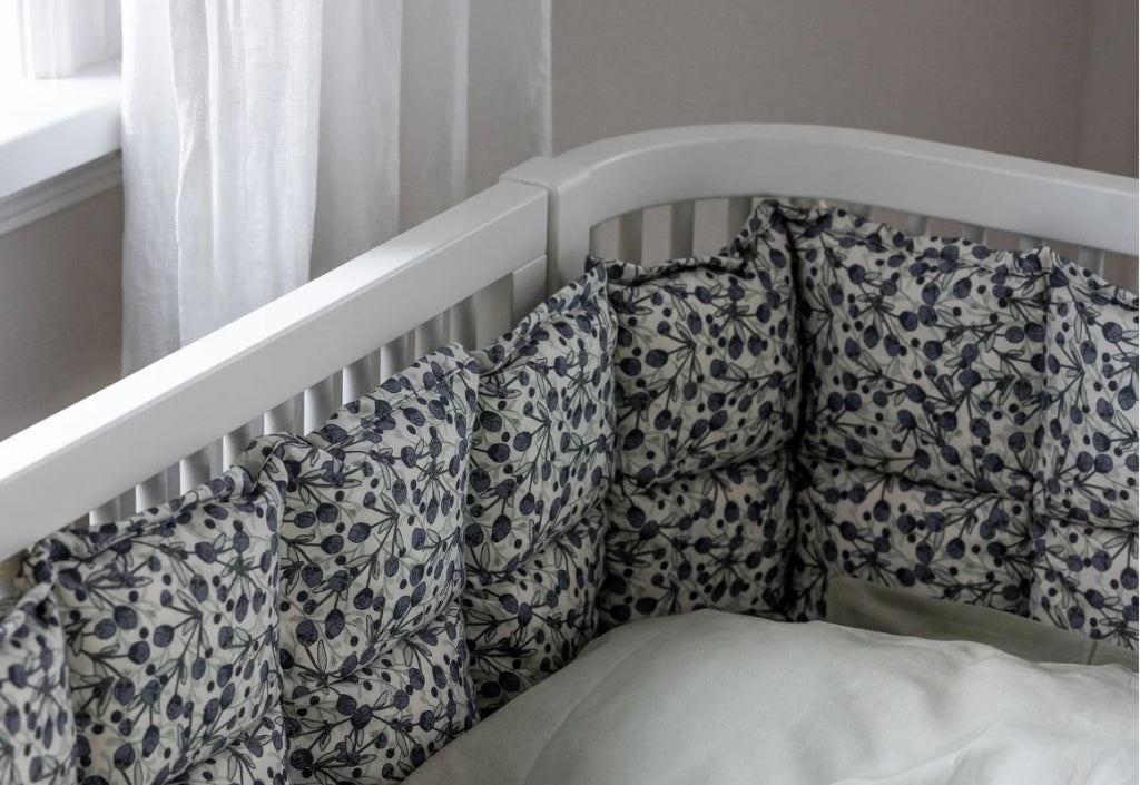 Sebra sängrand, kapok - Blue olive