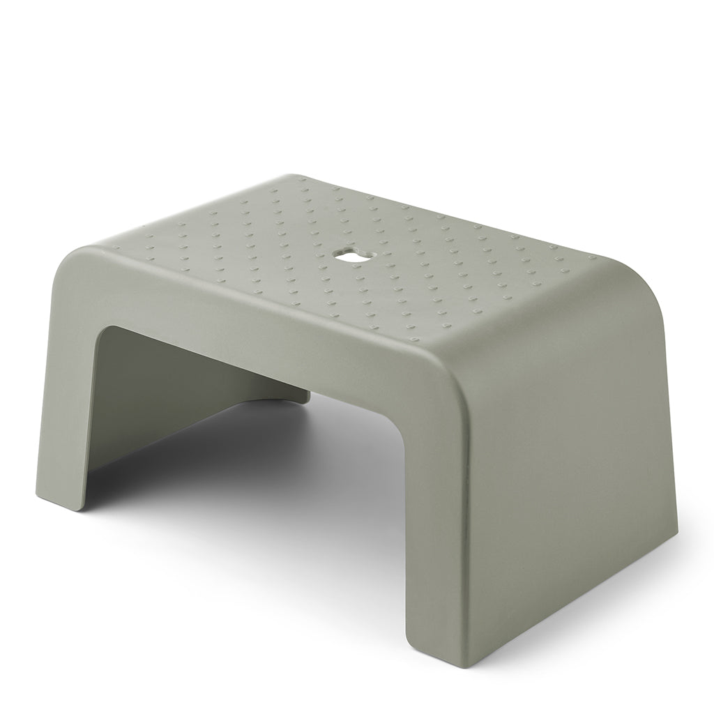 Liewood Ulla skammel i bambus og melamin, Dove blue