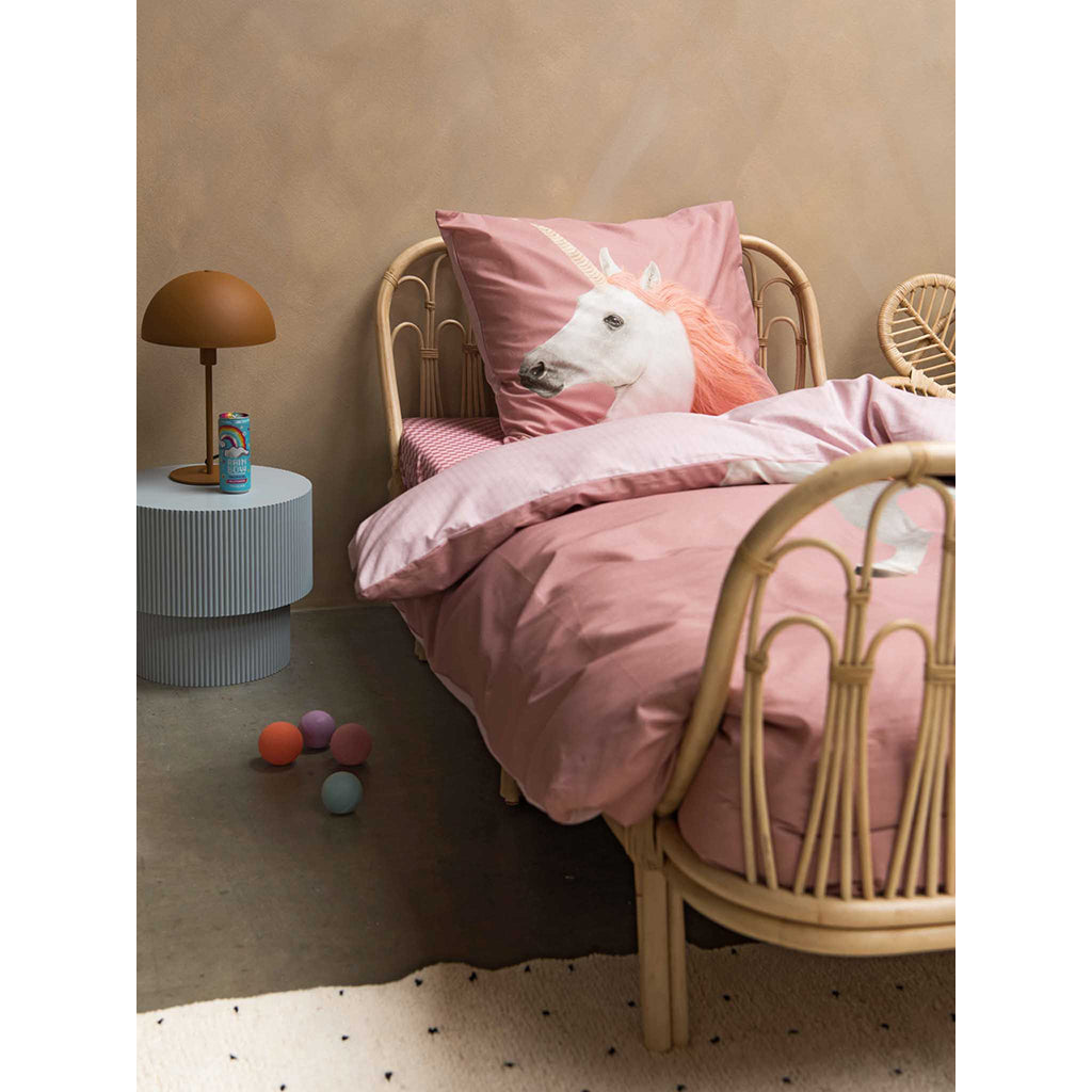 Snurk sängkläder för vuxna, ekologisk - Unicorn dusty pink