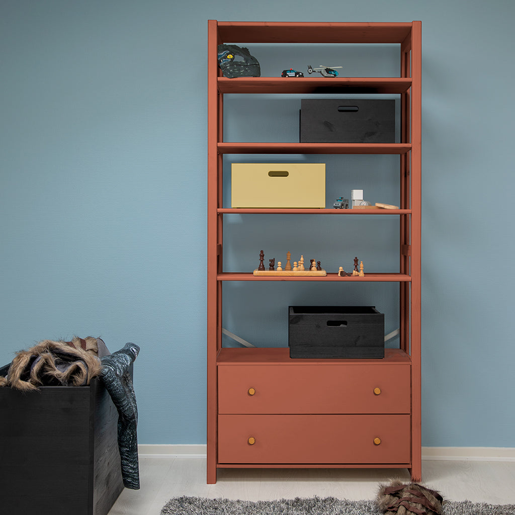 By Aulum Vangså stigereol med opbevaring, H: 179 x B: 83 cm - Rusty