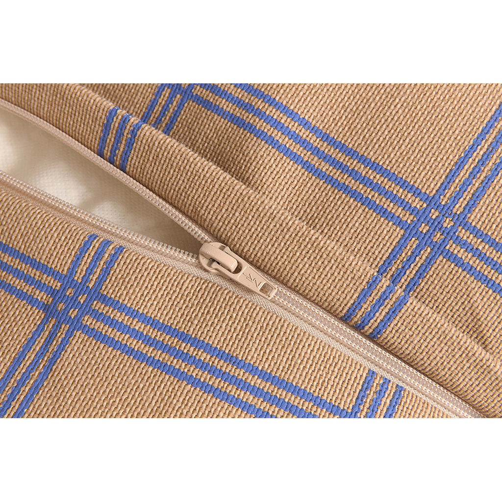 Nobodinoz Vibes armchair sittsäck, Brown blue windowpane