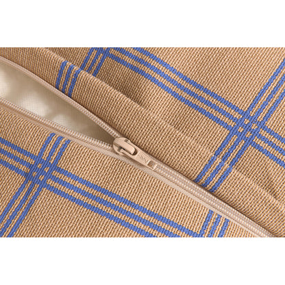 Nobodinoz Vibes armchair sittsäck, Brown blue windowpane