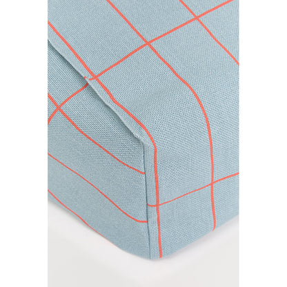 Nobodinoz Vibes fåtölj säckstol, Blue Red Grid