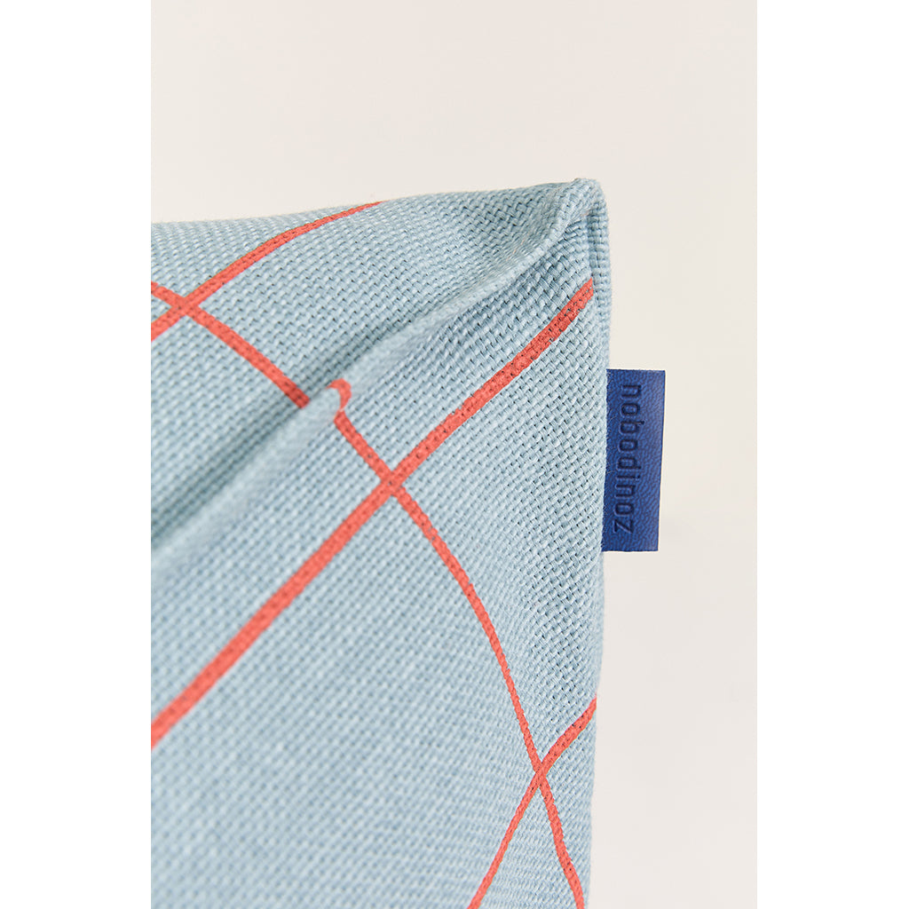 Nobodinoz Vibes fåtölj säckstol, Blue Red Grid