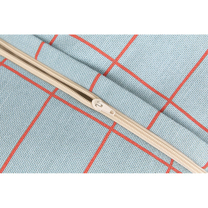 Nobodinoz Vibes fåtölj säckstol, Blue Red Grid