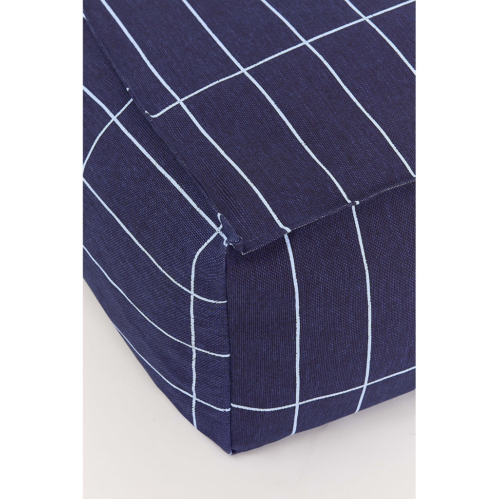 Nobodinoz Vibes lång sittsäck, vuxen – Navy blue Grid