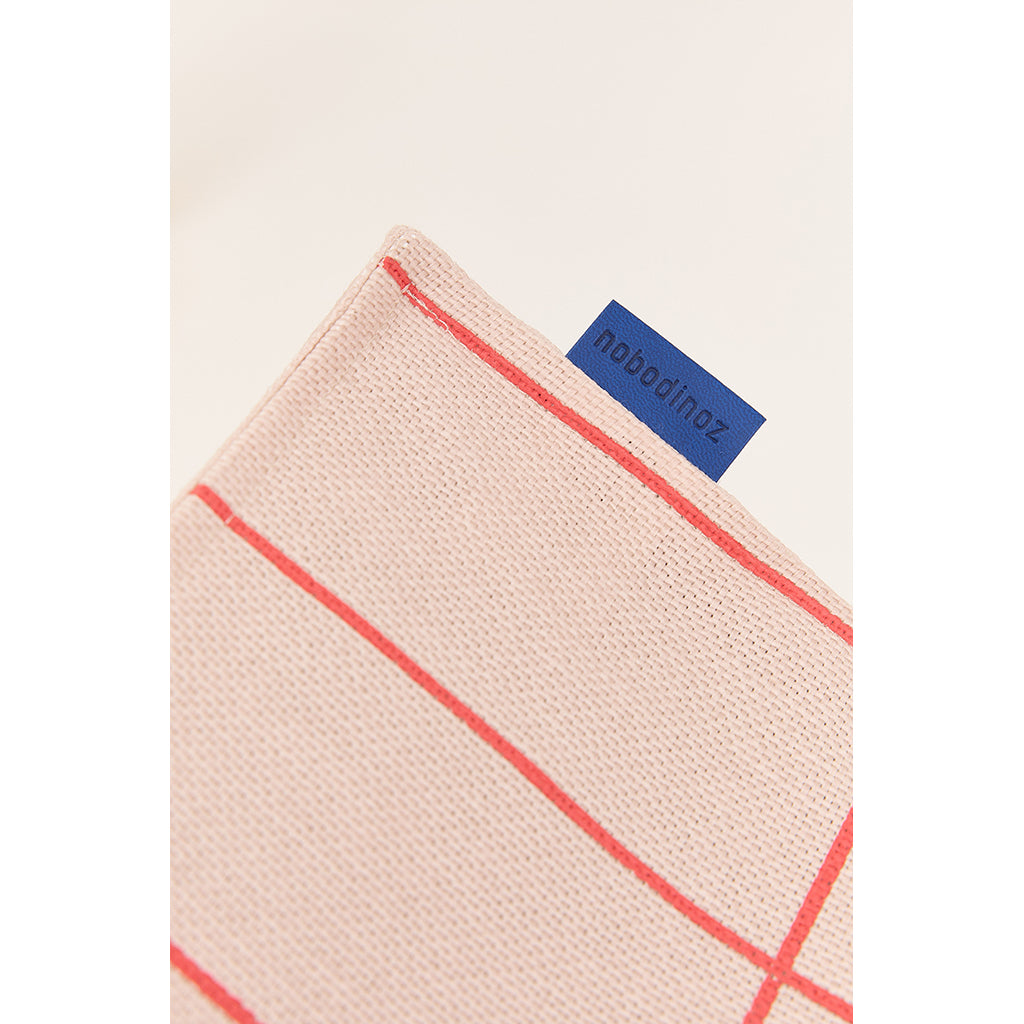 Nobodinoz Vibes lång sittsäck, vuxen - Pink red grid