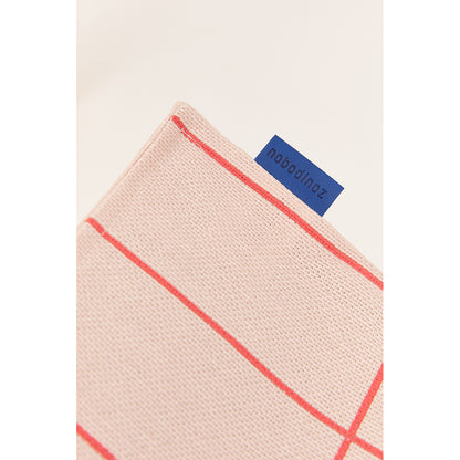 Nobodinoz Vibes lång sittsäck, vuxen - Pink red grid