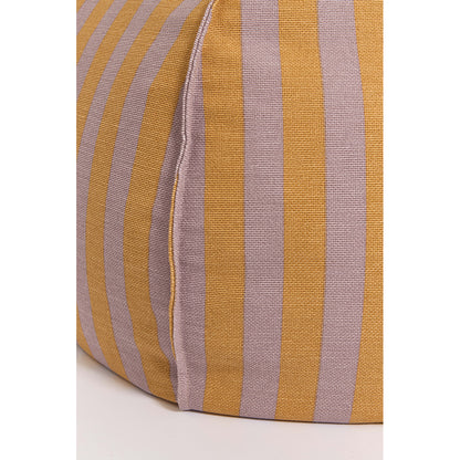 Nobodinoz quiltad rund sittpuff, Vibes - Lilac yellow stripes